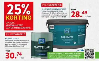 Kluswijs KLUSWIJS MUURVERF MAT aanbieding