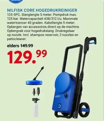 Kluswijs NILFISK CORE HOGEDRUKREINIGER aanbieding