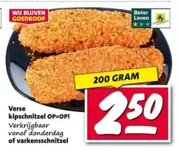 Nettorama Verse kipschnitzel of varkensschnitzel aanbieding
