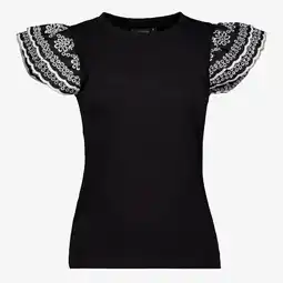Scapino TwoDay Dames top met vlindermouwen zwart aanbieding