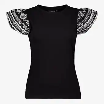 Scapino TwoDay Dames top met vlindermouwen zwart aanbieding