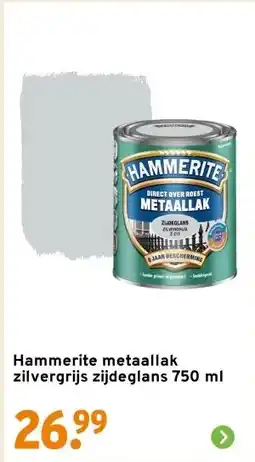 GAMMA Hammerite metaallak zilvergrijs zijdeglans 750 ml aanbieding
