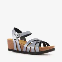 Scapino Hush Puppies dames bio sleehak sandalen grijs aanbieding