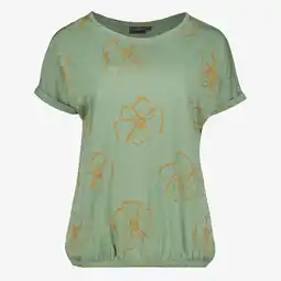 Scapino TwoDay dames T-shirt met bloemenprint groen aanbieding