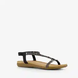 Scapino Blue Box dames sandalen met glitters zwart aanbieding