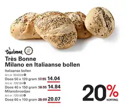 Sligro Très Bonne Milano en Italiaanse bollen aanbieding