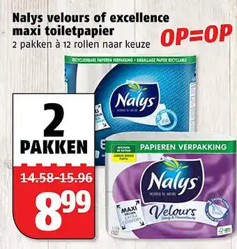 Poiesz Nalys velours of excellence maxi toiletpapier aanbieding