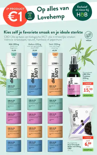 Holland & Barrett Op alles van Lovehemp aanbieding