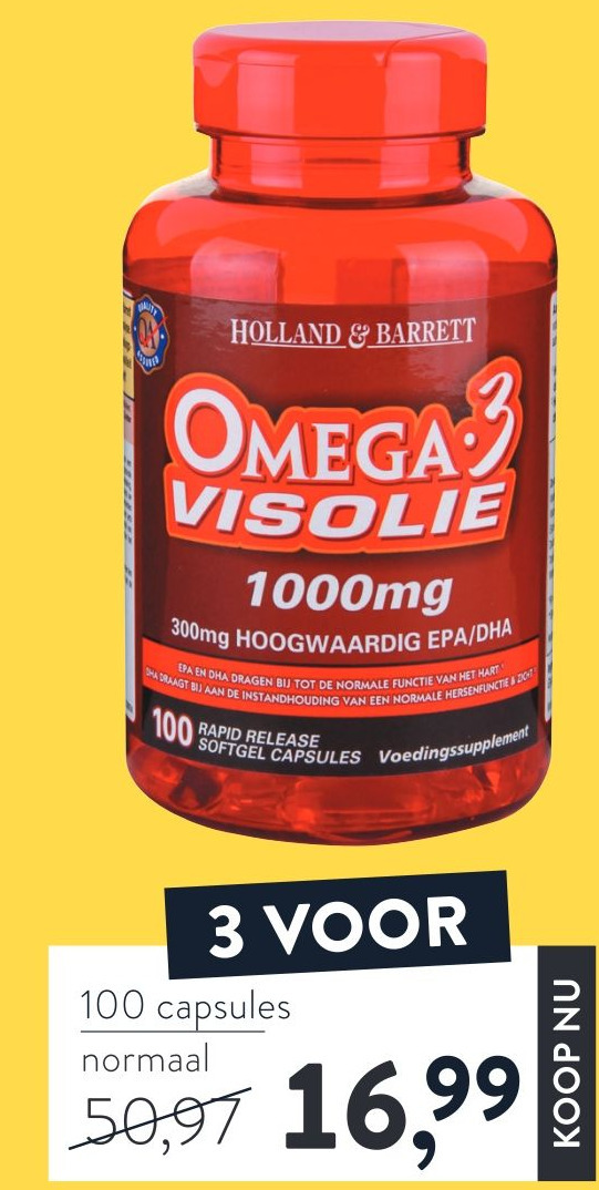 Omega 3 visolie aanbieding bij Holland & Barrett