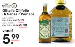 Sligro Olitalia Olijfolie Di Sansa  Pomace aanbieding