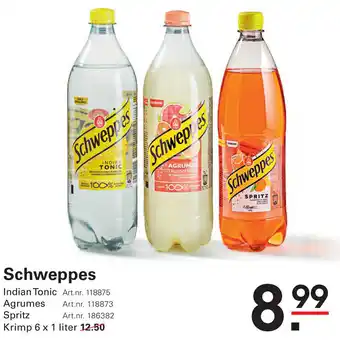 Sligro Schweppes aanbieding