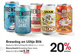 Sligro Brewdog en Uiltje Blik aanbieding