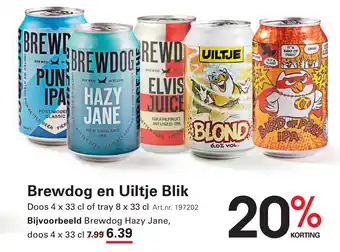 Sligro Brewdog en Uiltje Blik aanbieding