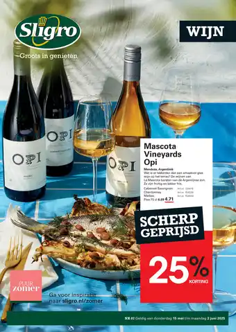 Sligro Mascota Vineyards Opi aanbieding