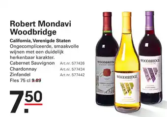 Sligro Robert Mondavi Woodbridge aanbieding