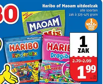 Poiesz Haribo of Maoam uitdeelzak aanbieding