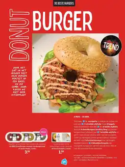 Albert Heijn AH BBQ Donutburger smokey, rendangsmaak of green herbs, 2 stuks aanbieding