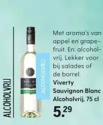 Albert Heijn Viverty Sauvignon Blanc Alcoholvrij, 75 cl aanbieding