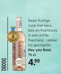 Albert Heijn Hey you Rosé, 75 cl aanbieding