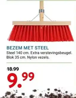 Kluswijs BEZEM MET STEEL aanbieding