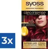 Bol.com SYOSS Oleo Intense 5-92 Stralend Rood Haarverf - 1 stuk - Voordeelverpakking 3 stuks aanbieding