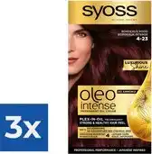 Bol.com SYOSS Oleo Intense 4-23 Bordeaux rood Haarverf - 1 stuk - Voordeelverpakking 3 stuks aanbieding