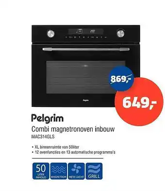 De Witgoed Specialist Pelgrim Combi Magnetron Inbouw MAC314GLS aanbieding