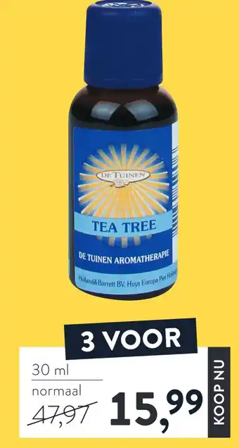 Holland & Barrett Tea tree aanbieding