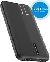Bol.com Voomy Powerbank - 10000 mAh - USB A - Universeel Iphone & Samsung - Inclusief Oplaadkabel - Zwart aanbieding