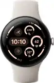 Bol.com Google Pixel Watch 3 - Smartwatch - 45mm - Zilver/Porselein aanbieding