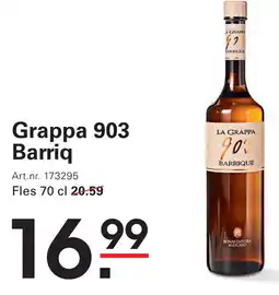 Sligro Grappa 903 Barriq aanbieding