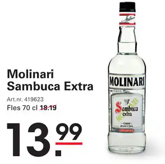 Sligro Molinari Sambuca Extra aanbieding