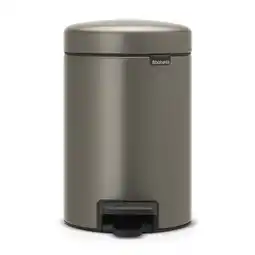 Amazon Brabantia NewIcon Prullenbak, Kunststof Binnenemmer, Platinum, 3 Liter aanbieding