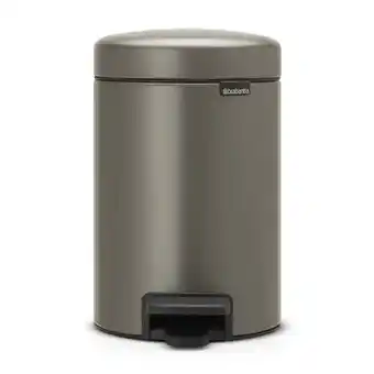 Amazon Brabantia NewIcon Prullenbak, Kunststof Binnenemmer, Platinum, 3 Liter aanbieding