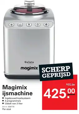 Sligro Magimix ijsmachine 425.00 aanbieding