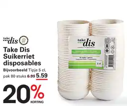Sligro Take Dis Suikerriet disposables aanbieding