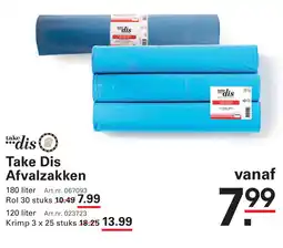 Sligro Take Dis Afvalzakken aanbieding