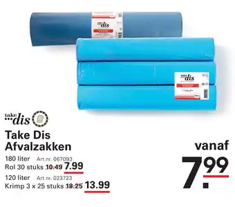 Sligro Take Dis Afvalzakken aanbieding
