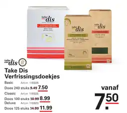Sligro Take Dis Verfrissingsdoekjes aanbieding