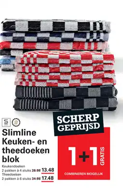 Sligro Slimline Keuken- en theedoeken blok aanbieding
