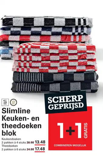 Sligro Slimline Keuken- en theedoeken blok aanbieding