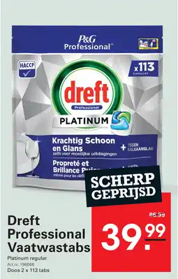 Sligro Dreft Professional Vaatwastabs aanbieding