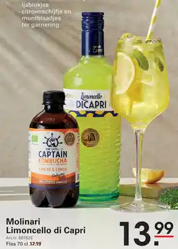 Sligro Molinari Limoncello di Capri aanbieding