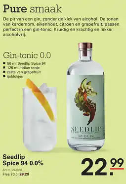 Sligro Seedlip Spice 94 0.0% aanbieding