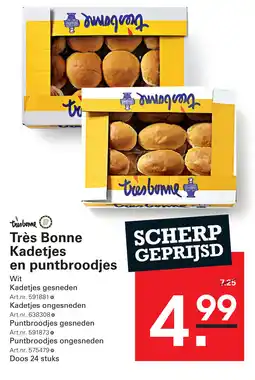 Sligro Très Bonne Kadetjes en puntbroodjes aanbieding