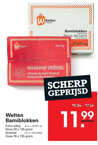 Sligro Welten Bamiblokken aanbieding