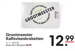 Sligro Grootmeester Kalfsvleeskroketten aanbieding