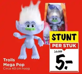 Vomar Voordeelmarkt Trolls Mega pop aanbieding