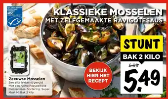 Vomar Voordeelmarkt Zeeuwse Mosselen 2kg aanbieding