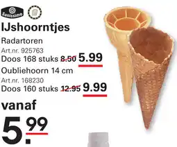 Sligro IJshoorntjes aanbieding
